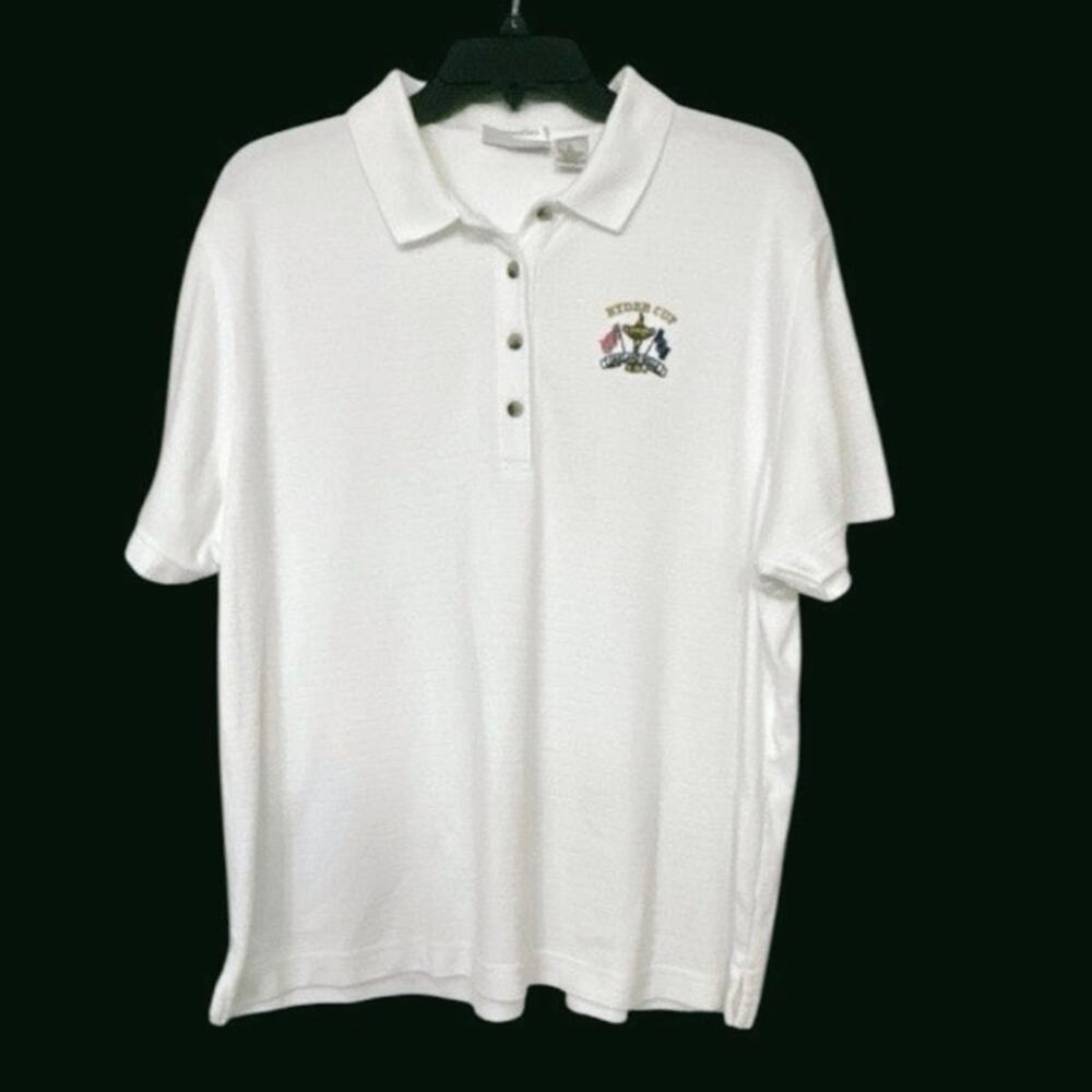 Antigua Vintage White Golf Polo 2004 Ryder Cup Oakland Hills XL